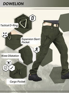 Men's 2pcs Fleece-Lined Hooded Jacket & Pants Set - Windproof Softshell Winter Clothing, Full-Zip Mummy-Like Zipper, Multi-Pocket Shell (Grey/Black) for Skiing, Hiking, Snow Sports - Thermal Outfit, Mens Clothes, Workwear For