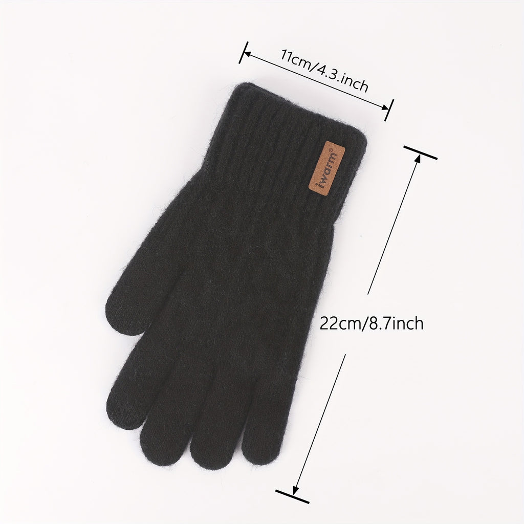 Unisex Alpaca Gloves - Warm, Touchscreen Compatible, Ideal for Winter, Office, Travel, Cycling - Machine Washable, Professional Dry Clean, Office Gloves | Stylish Gloves | Soft Gloves
