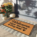 Non-Slip, Quick-Dry Dog Lover Doormat "Welcome Like You Hair" - 1pc, Absorbent, Dirt-Resistant, Rectangular Welcome Mat for Indoor/Outdoor Use, 16x24in/20x31.5in, TPR & Polyester, Hand Wash Only