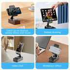 3-in-1 Portable Cell Phone Stand - Wireless Speaker with HD Surround Sound, Induction Speaker, Compatible with Any Smartphones, Phones, and Tablets for Home and Outdoor Use