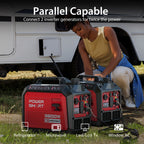 PowerSmart Generator, Camping Gear and Equipment, 3600 Watt Super Quiet Portable Inverter Generator,Gas Powered, RV Ready, Paral