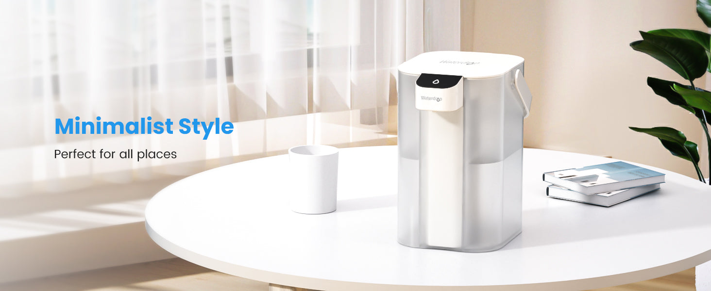 Waterdrop Alkaline Electric Water Filter Pitcher, Dispenser, NSF/ANSI 42, 200-Gallon, 5X Times Long-Life Countertop Water Filter