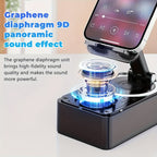 3-in-1 Portable Cell Phone Stand - Wireless Speaker with HD Surround Sound, Induction Speaker, Compatible with Any Smartphones, Phones, and Tablets for Home and Outdoor Use