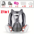 6800 Gas Mask Full Face Large Size Respirator Reusable Full Face Respirator Gas Paint Sprayer Chemical Wood working Dust