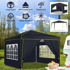 10x10ft Premium Event Canopy with Modular Walls, Heavy Duty Pop Up Tent with Reinforced Frame, Commercial Grade Outdoor Shelter