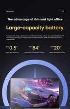 17.3" Computer Laptop intel Celeron N5095 16GB DDR4 1TB SSD Windows 11 Fingerprint Office Laptops Notebook Computer Portable PC