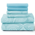 Lux Decor 6Pc Paisley Sheet Set – Soft Microfiber, Wrinkle-Free, Luxurious Printed Bed Sheets
