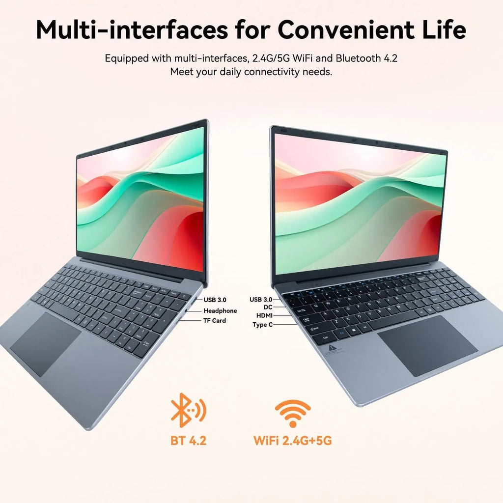 15.6 Inch Laptop Windows 11 Notebook 16G RAM 512GB SSD Quad-Core Intel Celeron N5095 Processors 1080P IPS FHD Laptop Computer