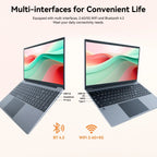 15.6 Inch Laptop Windows 11 Notebook 16G RAM 512GB SSD Quad-Core Intel Celeron N5095 Processors 1080P IPS FHD Laptop Computer