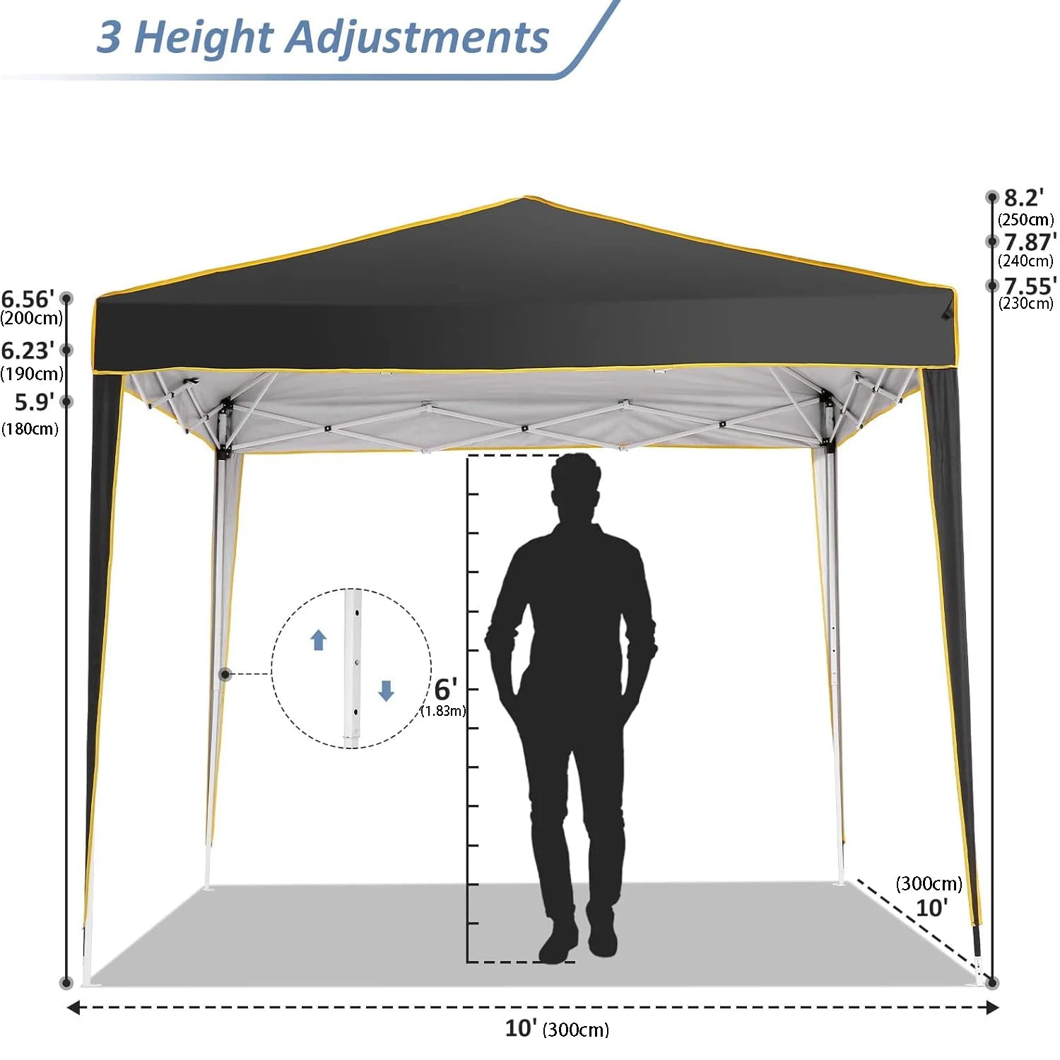 10x10ft Premium Event Canopy with Modular Walls, Heavy Duty Pop Up Tent with Reinforced Frame, Commercial Grade Outdoor Shelter