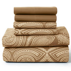 Lux Decor 6Pc Paisley Sheet Set – Soft Microfiber, Wrinkle-Free, Luxurious Printed Bed Sheets