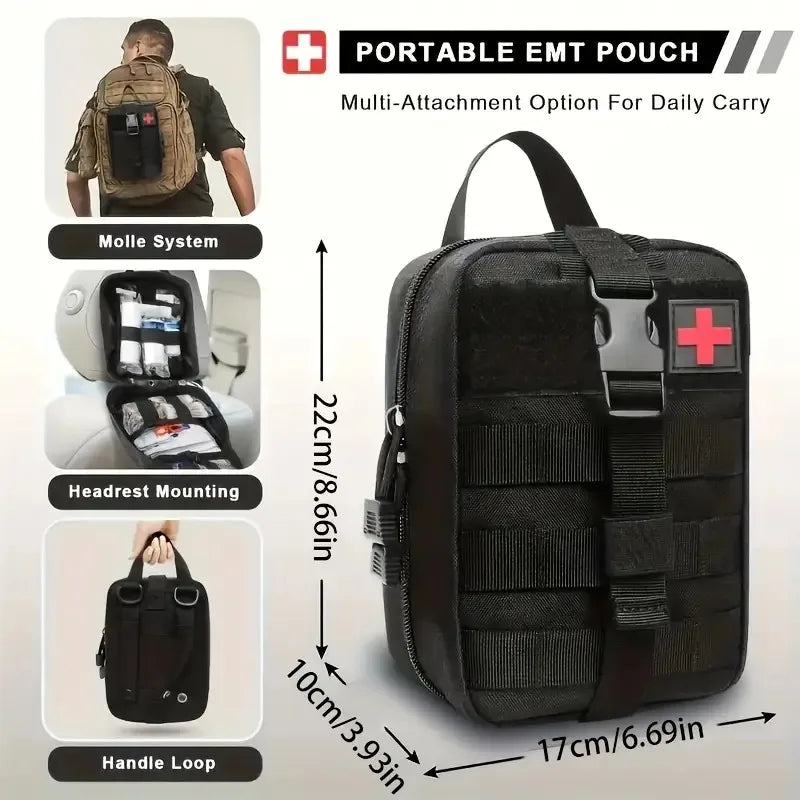 156pcs Tactical First Aid Kit In The Car Acessories Survival Kits Camping Equipments Medical Bag Self-defense EDC Pouch ifak