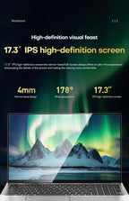 17.3" Computer Laptop intel Celeron N5095 16GB DDR4 1TB SSD Windows 11 Fingerprint Office Laptops Notebook Computer Portable PC