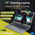 16" Gaming Laptop intel Core i7-6700HQ GTX 1060 IPS 1920*1200 Notebook PC Gamer 16GB DDR4 1TB SSD Windows 11 Pro Laptop Computer