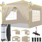 10x10ft Premium Event Canopy with Modular Walls, Heavy Duty Pop Up Tent with Reinforced Frame, Commercial Grade Outdoor Shelter
