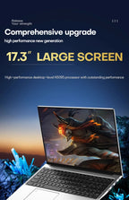 17.3" Computer Laptop intel Celeron N5095 16GB DDR4 1TB SSD Windows 11 Fingerprint Office Laptops Notebook Computer Portable PC