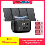 300W 260Wh Portable Power Station with Solar Panels 40W Solar Generator with AC Outlet 110V for Outdoor Garden Travel Camping RV