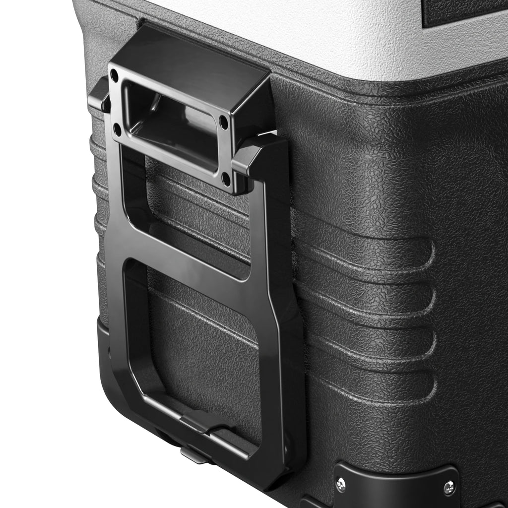 SIMZLIFE 35/50L Car Refrigerator, 12V/24V,110-240V,Portable Freezer,-4℉~68℉ Fridge with Wheel and Basket,For Travel,Camping,RV