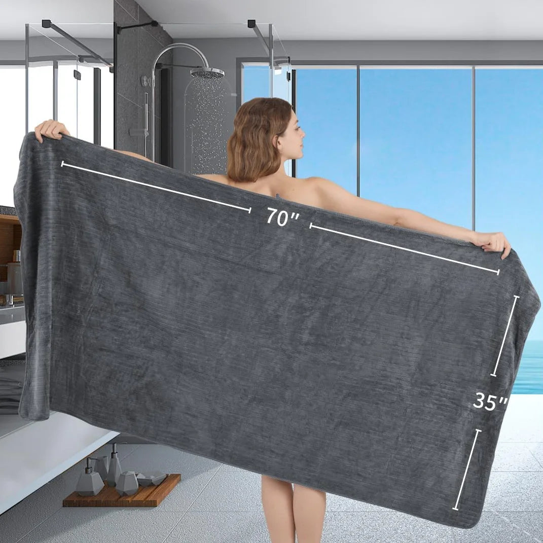 1/4 Pack Oversized Bath Towels Set-35"x70"Extra Large Microfiber XL Bath Sheets, Grade Bath Towels for Home, Family, or Gift