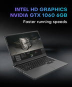 16" Gaming Laptop intel Core i7-6700HQ GTX 1060 IPS 1920*1200 Notebook PC Gamer 16GB DDR4 1TB SSD Windows 11 Pro Laptop Computer