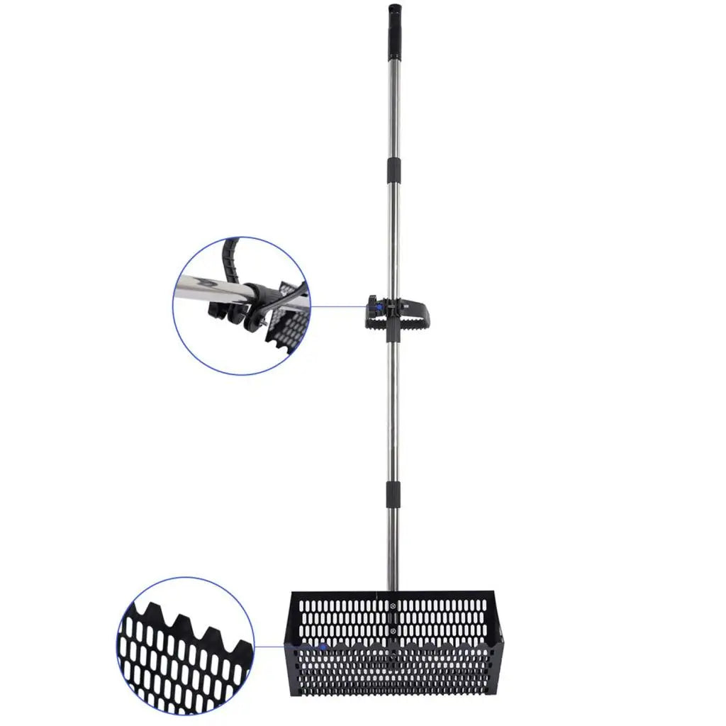 Handheld Sand Sift Rake Beach Mesh Shovel Sea Food Catcher Ergonomic Sharp Teeth Sifter for Gardening Soil Loosening Camping