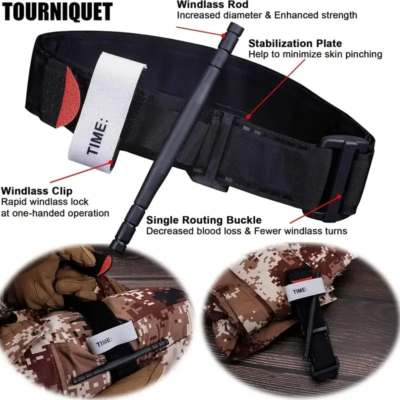156pcs Tactical First Aid Kit In The Car Acessories Survival Kits Camping Equipments Medical Bag Self-defense EDC Pouch ifak