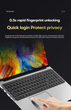 17.3" Computer Laptop intel Celeron N5095 16GB DDR4 1TB SSD Windows 11 Fingerprint Office Laptops Notebook Computer Portable PC