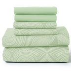 Lux Decor 6Pc Paisley Sheet Set – Soft Microfiber, Wrinkle-Free, Luxurious Printed Bed Sheets