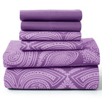 Lux Decor 6Pc Paisley Sheet Set – Soft Microfiber, Wrinkle-Free, Luxurious Printed Bed Sheets