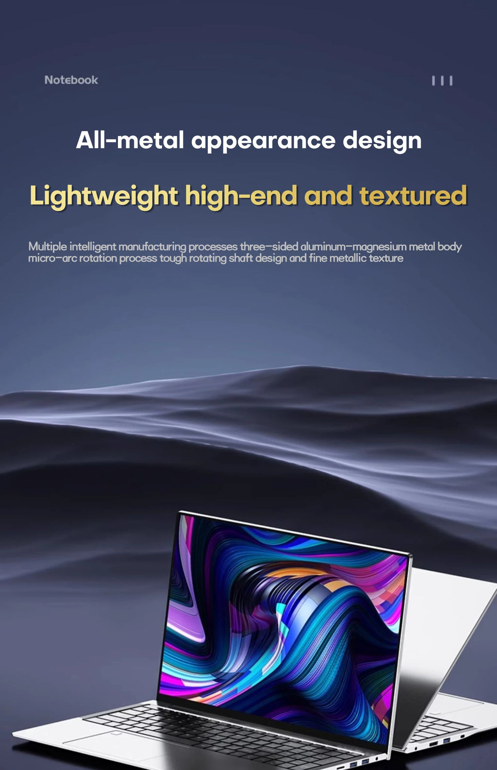 17.3" Computer Laptop intel Celeron N5095 16GB DDR4 1TB SSD Windows 11 Fingerprint Office Laptops Notebook Computer Portable PC