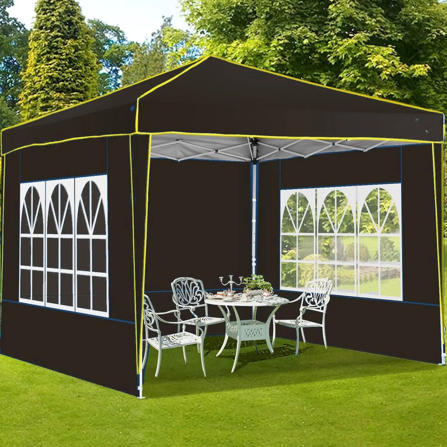 10x10ft Premium Event Canopy with Modular Walls, Heavy Duty Pop Up Tent with Reinforced Frame, Commercial Grade Outdoor Shelter
