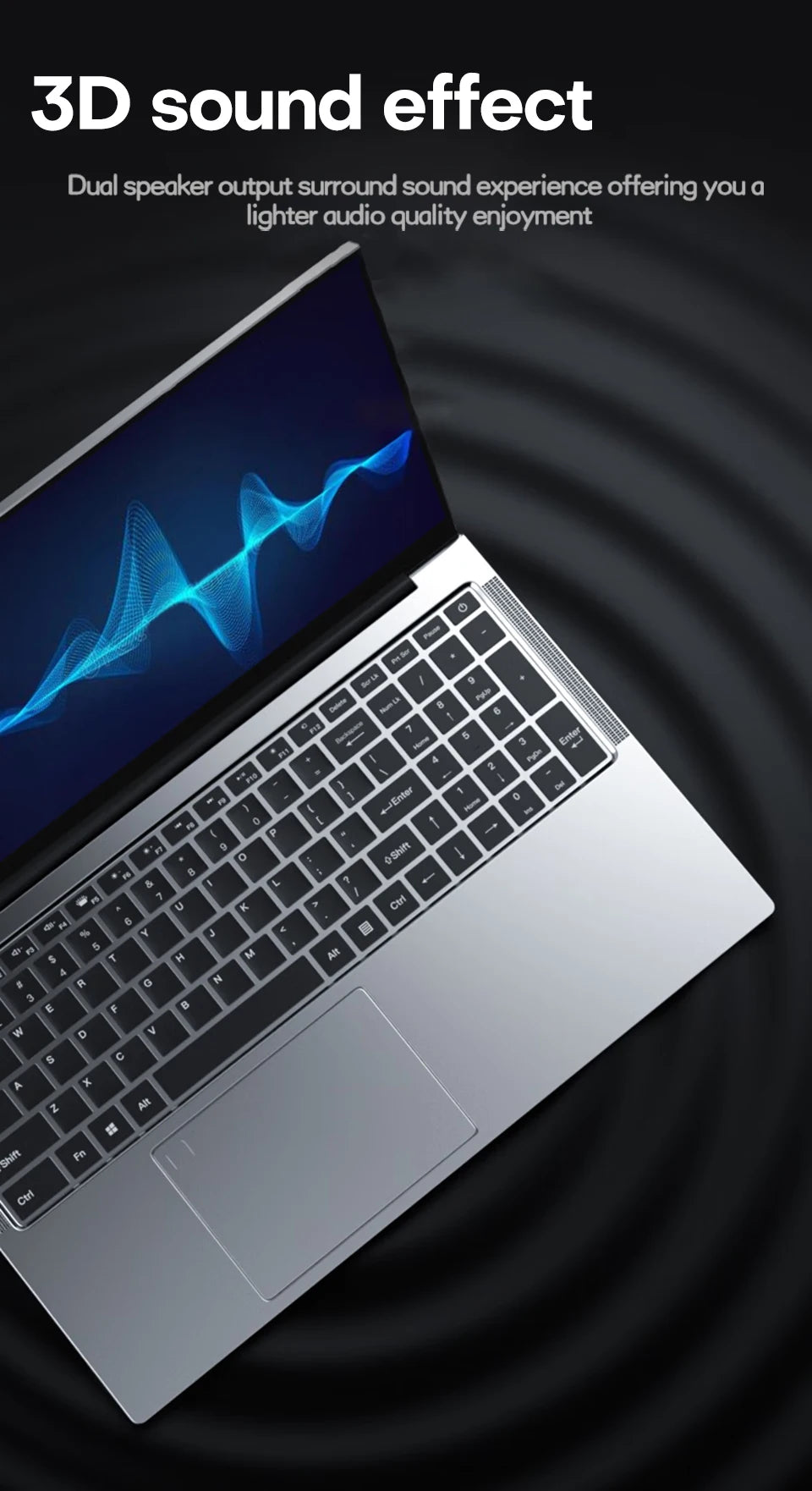 17.3" Computer Laptop intel Celeron N5095 16GB DDR4 1TB SSD Windows 11 Fingerprint Office Laptops Notebook Computer Portable PC