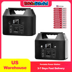 Portable Power Station 300W/150W Solar Generator Power Bank 110V/230V AC/DC/USB/USB C LiFePO4 Battery Pack For Camping CPAP RV