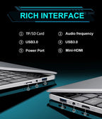 2025 15.6" Windows 11 Pro Laptop Computer Intel Core i7 8500Y 16GB 1TB Laptops Office Computer Fingerprint Unlock Notebook PC