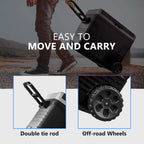 SIMZLIFE 35/50L Car Refrigerator, 12V/24V,110-240V,Portable Freezer,-4℉~68℉ Fridge with Wheel and Basket,For Travel,Camping,RV