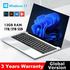 New Laptop Computer Windows 11 Pro Intel Atom A3950 2025 Notebook PC Gamer 12GB RAM 512GB 1TB SSD 1920*1080 Office Computer