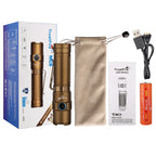 Trustfire MC5 LED EDC Flashlight 3300Lumen Rechargeable Lamp 21700 Battery Torchs with Magnetic USB Charging and Power Indicator