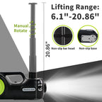 Portable 12V Electric Car Jack Kit 5Ton 4 in 1 Electric Hydraulic Jack Lifting Jack With Impact Wrench Compressor LED Light