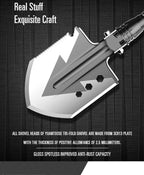 MT14102 Survival Folding Shovel Aluminum Tactical Search Shovel Car Snow Shovels Garden Tool Multi-function Shovels For Military