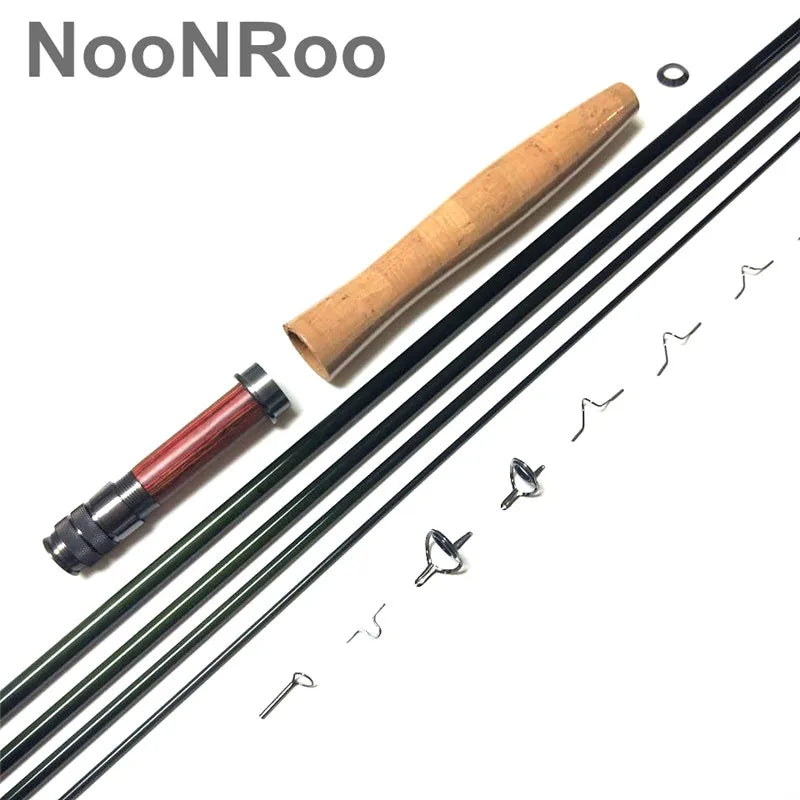 NooNRoo-DIY Fly Fishing Rod Kit, Cambo Kit, Very Good FasAction, Fly Blank, A Grade Cork Grip, Combo, IM8, 9ft, 3 WT, 5 Wt, 6wt