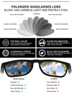 Mens Sunglasses Polarized Brand Designer Luxury Anti-glare Car Glasses Fashion Square Male Sun glasses Black Shades Goggle UV400