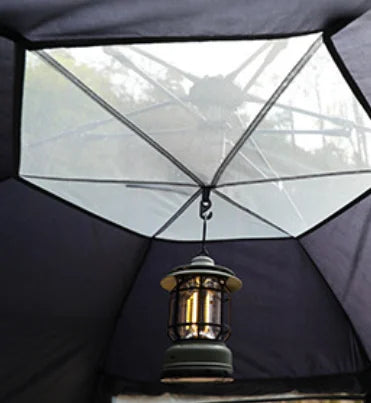 Best Selling 4-Person Large Outdoor Family Camping Eco Tent Durable Oxford Mesh Fabric Two Bedrooms Movable Aluminum Glamping