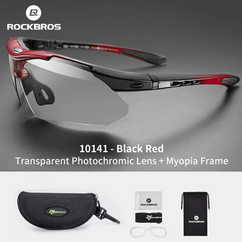 ROCKBROS Polarized Cycling Glasses  Clear Bike Glasses Eyewear UV400 Outdoor Sport Sunglasses Men Women Cycling Sunglasses
