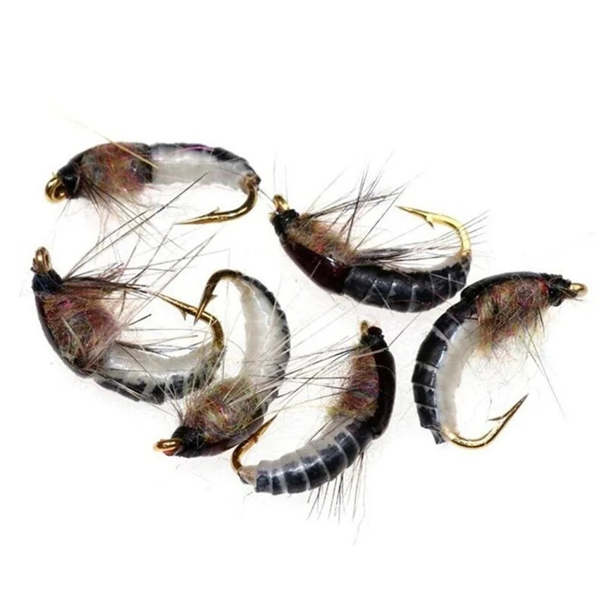 Trout Fly Fishing Flies Collection 32-112Pcs Flies Dry Wet Nymph Streamers Fly Assortment with Fly Box Flyfishing Fly Lures Kits