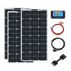 300W Flexible Solar Panel Kit 200W 18V 100W Monocrystalline Panel Solar cell Camping Car RV Battery Charger Home Solares Paneles