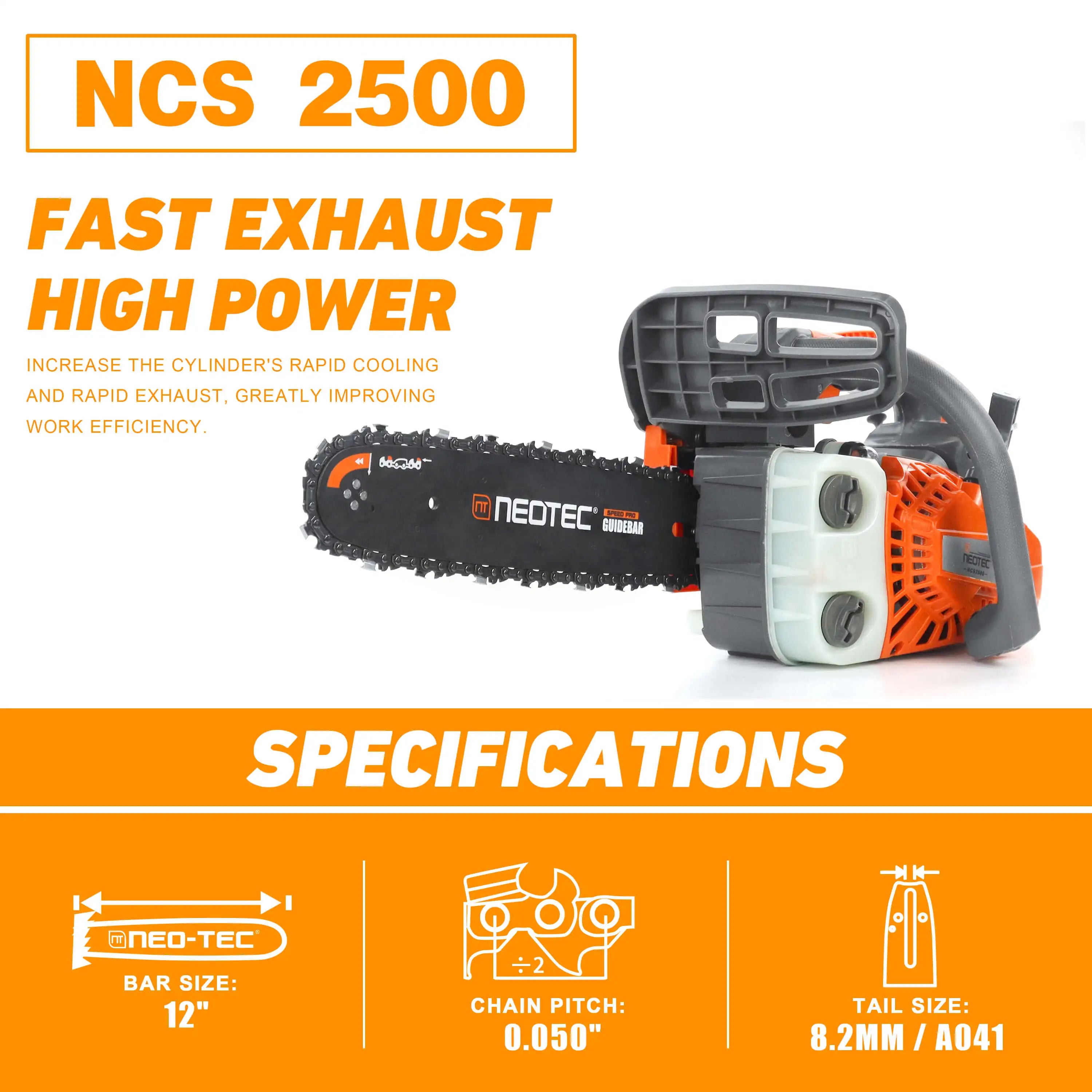 Hot Selling in the US NEOTEC NCS2500 Chain Saw Machine Mini Chainsaw 12inch Power Saw Motosserra Saker Mini Chainsaw Chainsaw