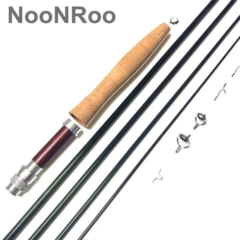 NooNRoo-DIY Fly Fishing Rod Kit, Cambo Kit, Very Good FasAction, Fly Blank, A Grade Cork Grip, Combo, IM8, 9ft, 3 WT, 5 Wt, 6wt