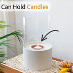 RTS Popular Tabletop Fireplace Personal Smokeless Ethanol Fire Pit Alcohol Heater With Glass Tube