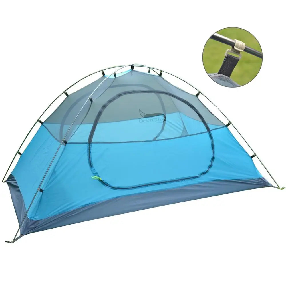 Backpacking Camping Tent, Lightweight 1-3 Person Tent Double Layer Waterproof Portable Aluminum Poles Travel Tents