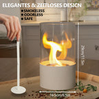RTS Popular Tabletop Fireplace Personal Smokeless Ethanol Fire Pit Alcohol Heater With Glass Tube